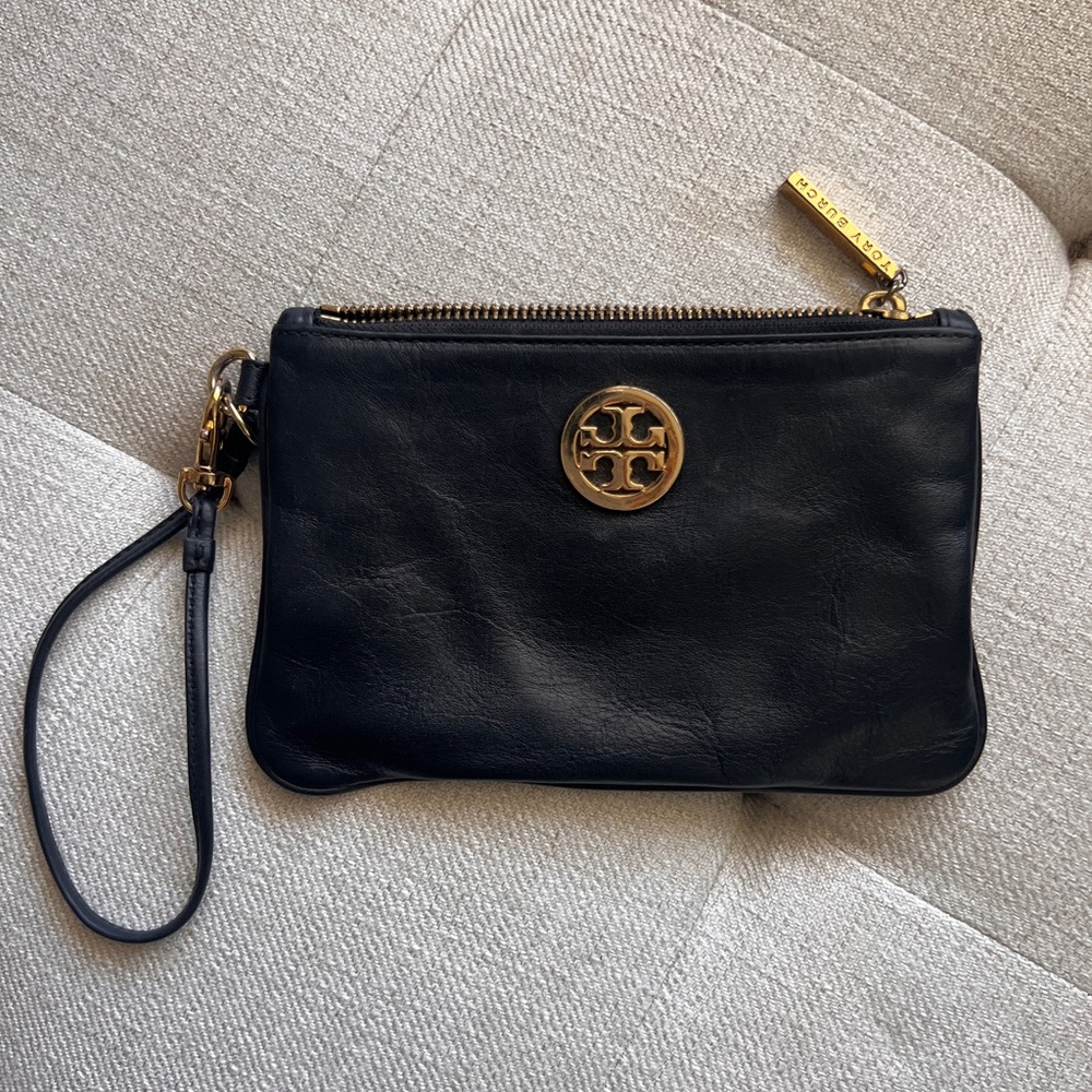Tory Burch Leather Wristlet Clutch